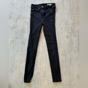 Rag & bone super skinny black jeans